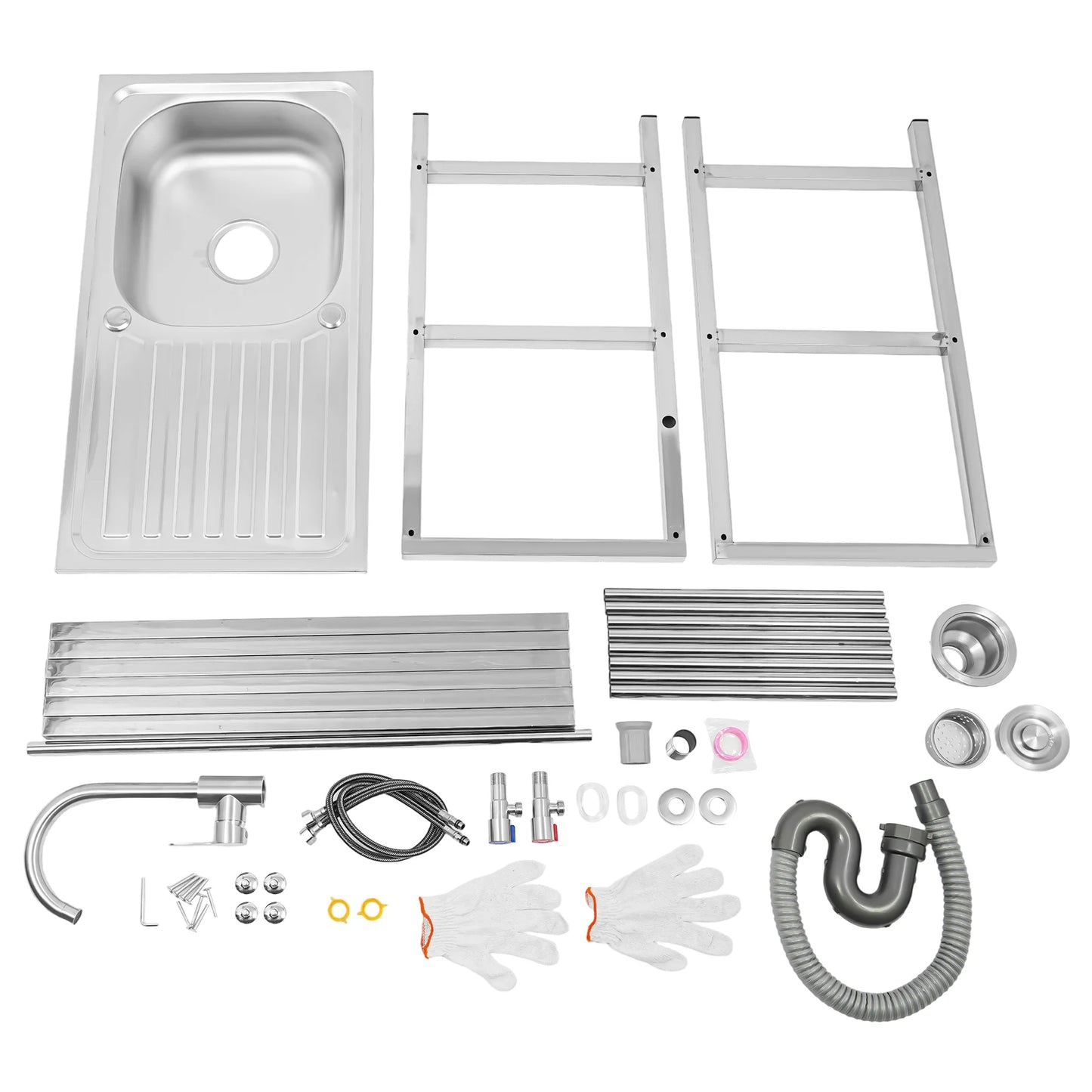 Freestanding Stainless Steel Outdoor Utility Sink