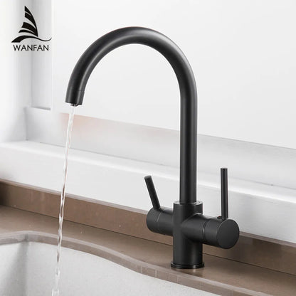 WF-0180 - Dual Handle 3-Way Kitchen Filter Faucet