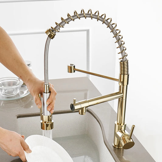 Pull Out Spring Spout Kitchen Faucet