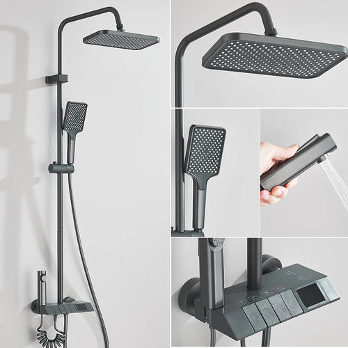 AquaPiano Smart Rainfall Shower System - Digital Mixer Set