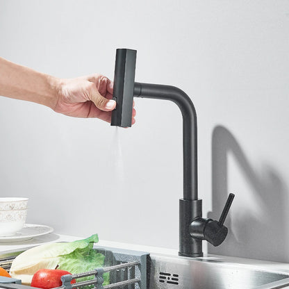 Waterfall Pull-Out Kitchen Sink Mixer Faucet