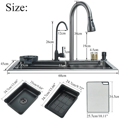 304 Stainless Steel Rainfall Kitchen Sink