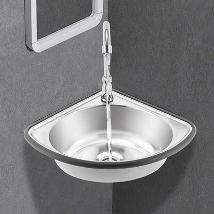 Apex Corner Hand Wash Sink - Stainless Steel Wall-Mounted Basin