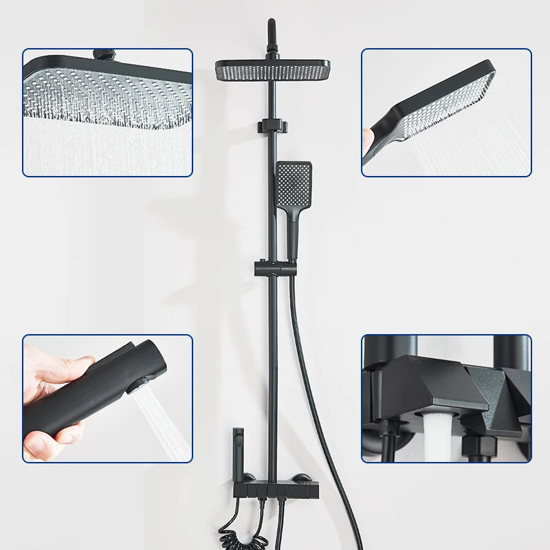 Rozin Piano Series - Smart Digital Rainfall Shower System