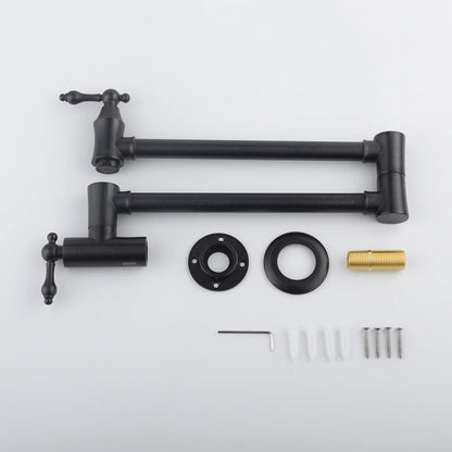 Wall Mounted Pot Filler - Foldable Swing Arm Kitchen Faucet