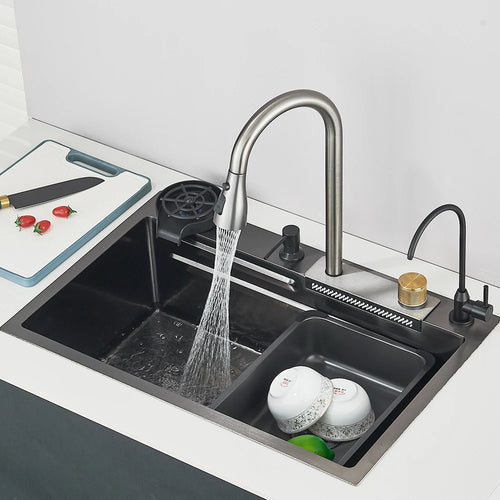 Stainless Steel Recessed Kitchen Sink & Faucet Set