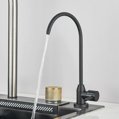 Stainless Steel Recessed Kitchen Sink & Faucet Set