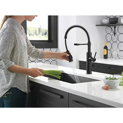 18803-BL - Commercial Pull Down Kitchen Faucet Matte Black