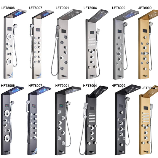 LED Shower Panel - Luxury Rainfall Column with Hand Shower
