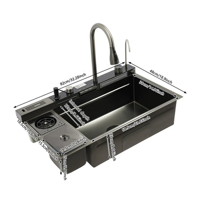 Digital Single Bowl Stainless Steel Kitchen Sink Set