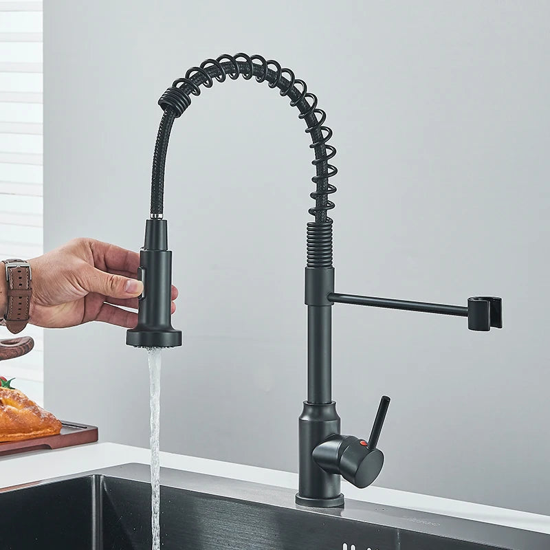 Pull Down Kitchen Faucet with 360° Swivel