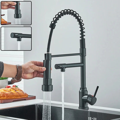 AquaFlow Pro - Dual-Mode Pull Down Kitchen Sink Faucet