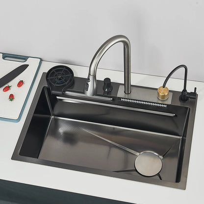 Stainless Steel Recessed Kitchen Sink & Faucet Set