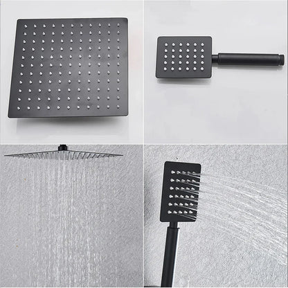8-Inch Rainfall Shower Set with Wall Mounted Tub Spout
