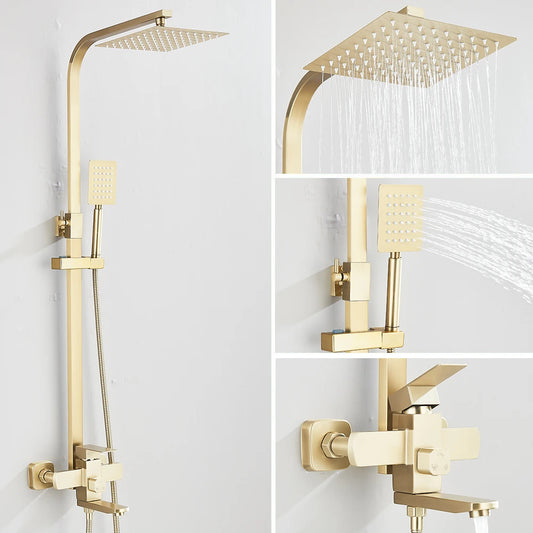 3-in-1 Rain Shower System with Handheld & Tub Spout
