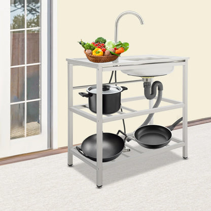 Stainless Steel Freestanding Outdoor Kitchen Sink