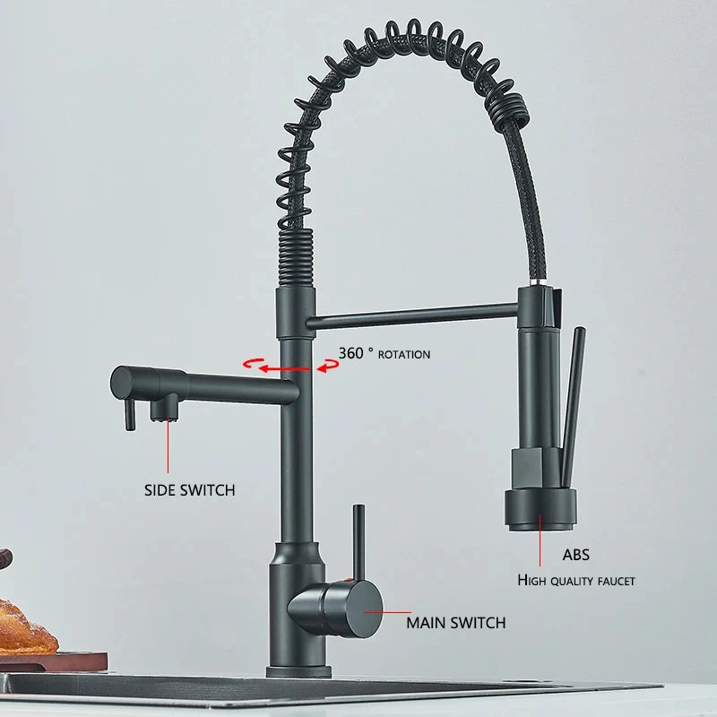 AquaFlow Pro - Dual-Mode Pull Down Kitchen Sink Faucet