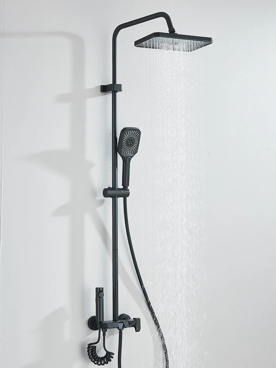 Piano 4-Way Luxury Shower System - Rain Shower & Bidet Faucet Kit