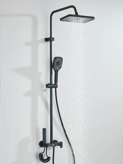 Piano 4-Way Luxury Shower System - Rain Shower & Bidet Faucet Kit