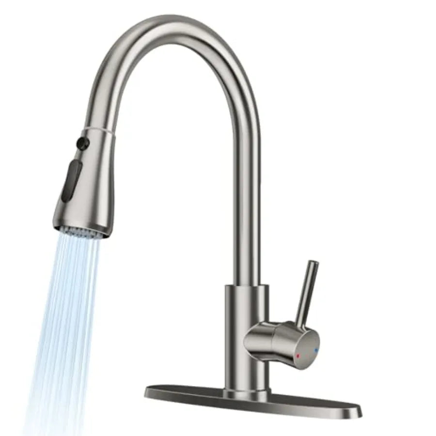 High Arc Stainless Steel Pull Down Kitchen Faucet