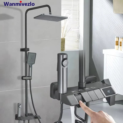 AquaPiano Smart Rainfall Shower System - Digital Mixer Set