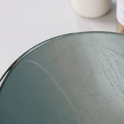 Argento Oval - Silver Tempered Glass Vessel Sink with Faucet