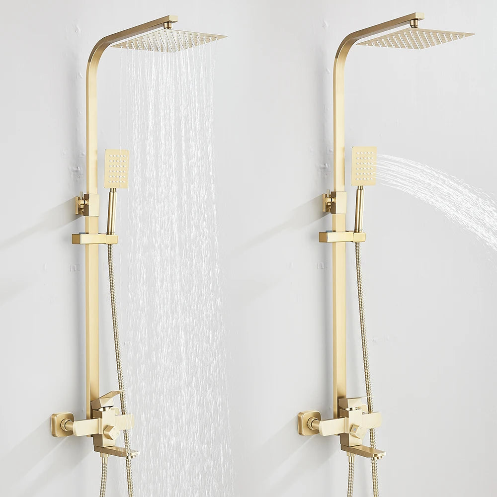 3-in-1 Rain Shower System with Handheld & Tub Spout